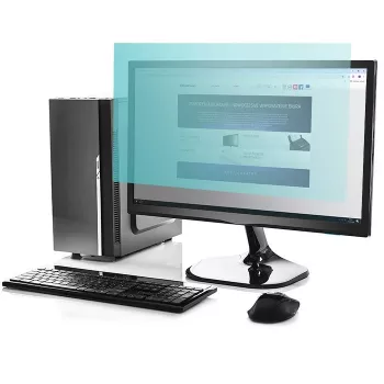 Qoltec 51049 Apsauginis filtras nuo mėlynos šviesos 27 colių | 16:9 | Akių apsauga | Anti Glare