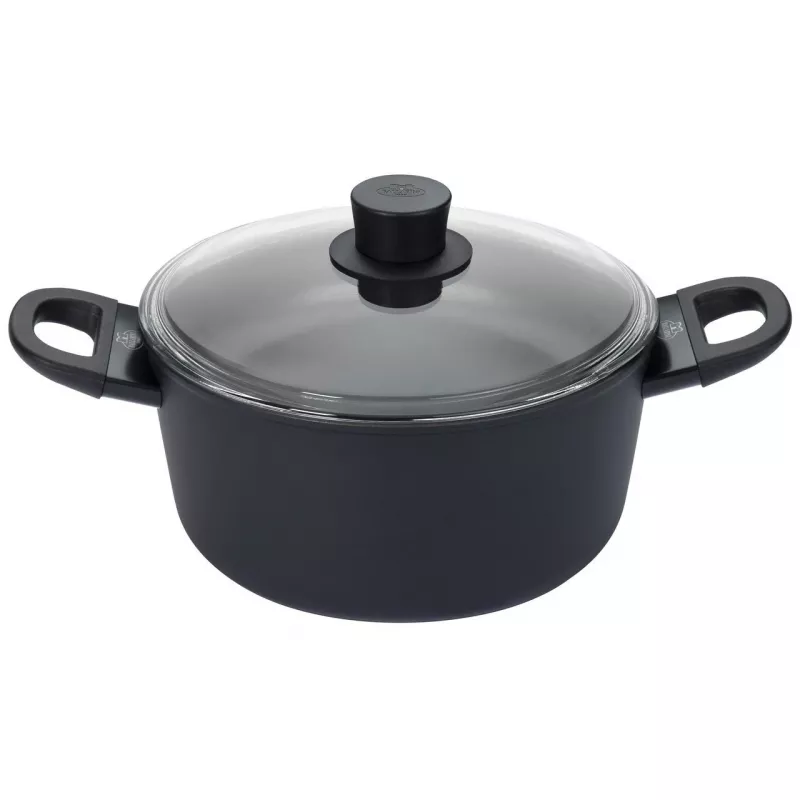 Puodas BALLARINI 75002-921-0 apvalus juodas aliuminis 24 cm