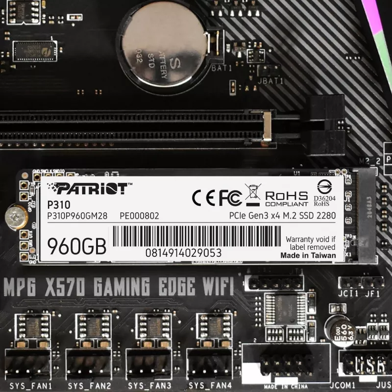 SSD diskas Patriot Memory 960GB M.2 PCI Express 4.0 NVMe P310P960GM28