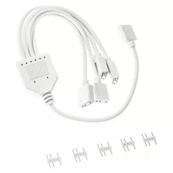 ARGB šakotuvas Kolink PGW-AC-KOL-157 30 cm baltas 3 kontaktų 5V ARGB jungtims