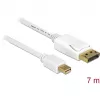 DisplayPort kabelis DeLOCK 83485 Mini DisplayPort 7 m Baltas
