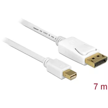 DisplayPort kabelis DeLOCK 83485 Mini DisplayPort 7 m Baltas