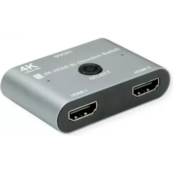 VALUE dvikryptis HDMI jungiklis 2 kryptimis 1→2 ir 2→1 (14.99.3588)