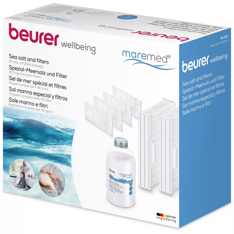 Beurer maremed MK 500 kombinuotas filtras ir jūros druskos rinkinys