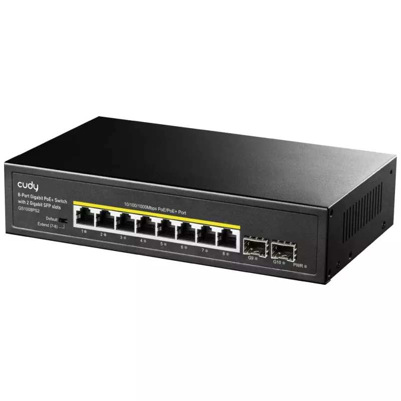 Cudy GS1008PS2 nevaldomas jungiklis Gigabit Ethernet 8 prievadų PoE