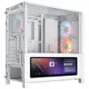 Corsair FRAME 4000D LCD RS korpusas, Midi-Tower, ATX, ARGB, grūdintas stiklas - Baltas