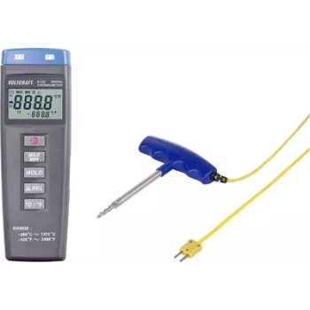 VOLTCRAFT K102 + TP 301 temperatūros matavimo prietaisas -200 iki +1370 °C, K tipo zondas