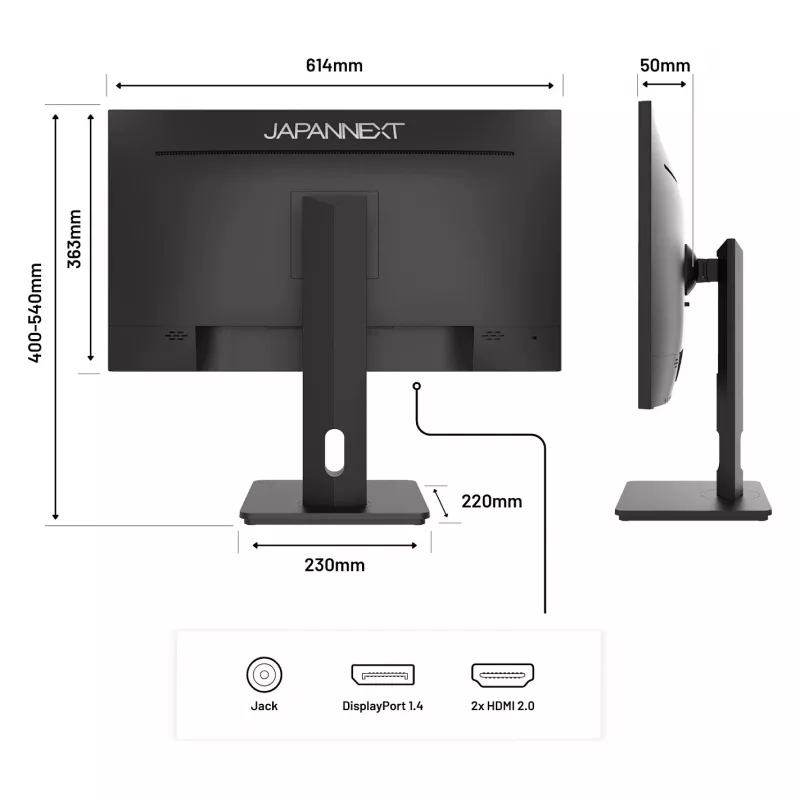 JAPANNEXT JN-27IPS4FLWQHDR-HSP 27 colių WQHD IPS monitorius
