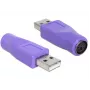 DeLOCK 65461 adapteris keitiklis PS/2 į USB-A, violetinis