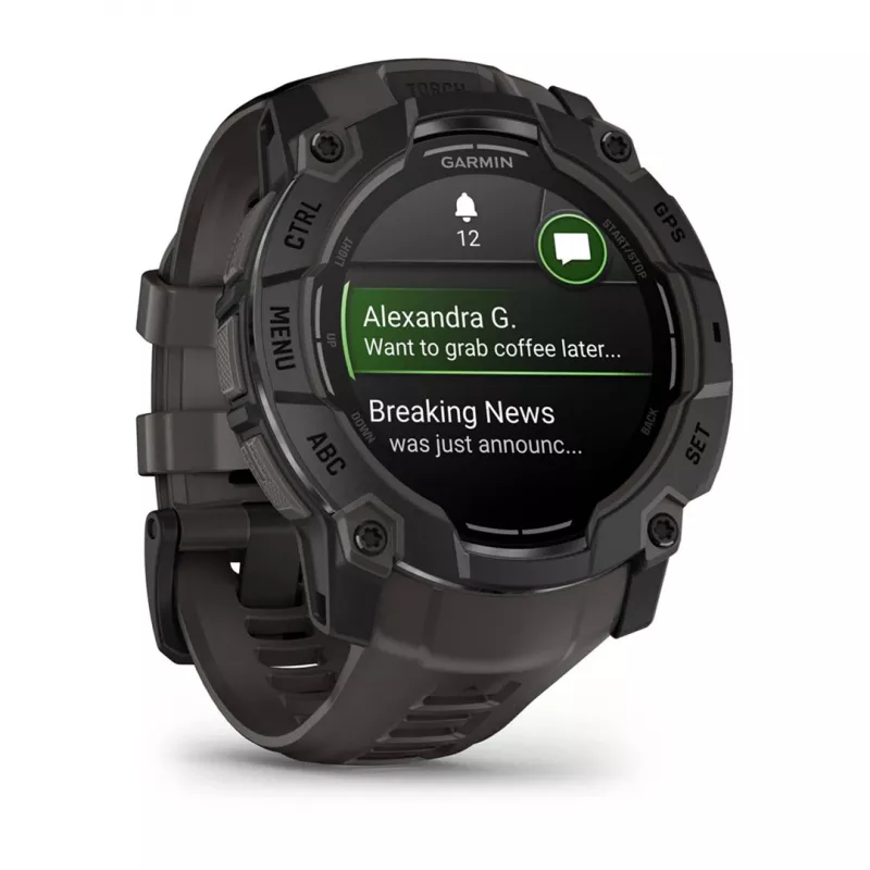 Garmin Instinct 3 AMOLED 3,3 cm (1,3 colio) 50 mm Skaitmeninis 416 x 416 pikselių Liečiamas ekranas Juodas GPS (palydovas)