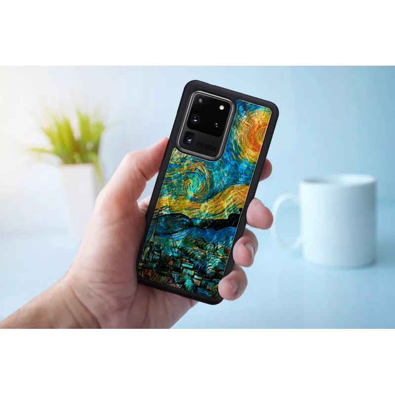 Apsauginis dėklas iKins Samsung Galaxy S20 Ultra — žvaigždėta naktis juoda
