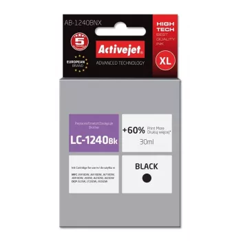 Rašalas Activejet AB-1240BNX, suderinamas su Brother LC1240BK/1220BK, Supreme, 30 ml, juodas
