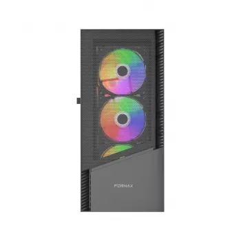 Gembird Fornax 4300 CCC-FC-4300 ATX Midi Tower žaidimų kompiuterio korpusas, grūdintas stiklas, ARGB ventiliatoriai, 2x USB 3.1, 1x USB 2.0, juodas
