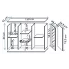 Komoda Cama Meble SOHO 120×41×80 cm – kashmyro priekiai, juodas karkasas