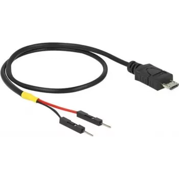 USB kabelis DeLOCK 85408 Micro-USB B 0,3 m juodas