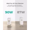 AUKEY PA-B6S Balta Omnia Mix GaN itin greitas sieninis įkroviklis
