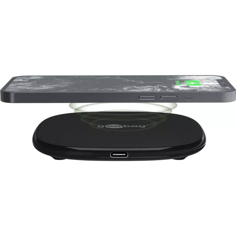 Goobay 64675 belaidis įkrovimo imtuvas mobiliesiems įrenginiams, telefonui / išmaniajam telefonui – išmaniajam laikrodžiui – planšetei, USB Type-C (64675)