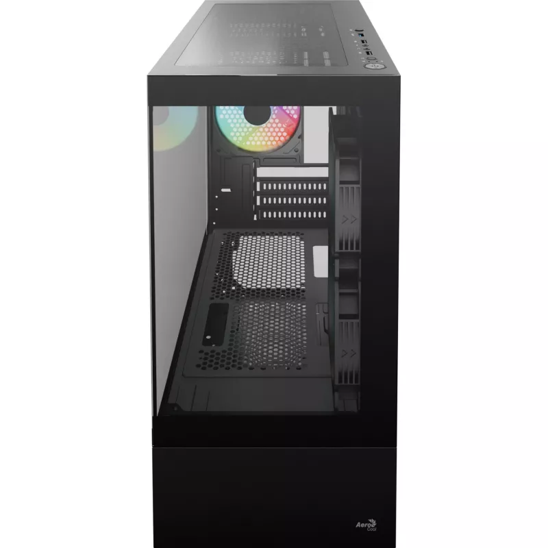 Kompaktiškas kompiuterio korpusas Micro/Mini-ITX AEROCOOL Geh Viewport Mini-G-BK-v4 ARGB juodas