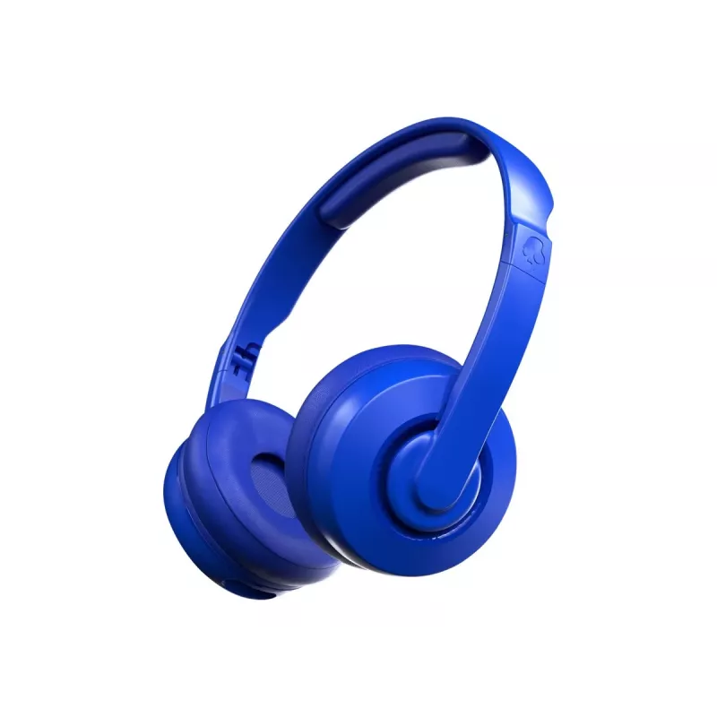Skullcandy Cassette belaidės ausinės ant ausų, mėlynos