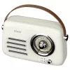 Nešiojamas radijo imtuvas SAVIO RS-02 – analoginis FM imtuvas, Bluetooth 5.3, USB maitinimas, 3 W, baltas
