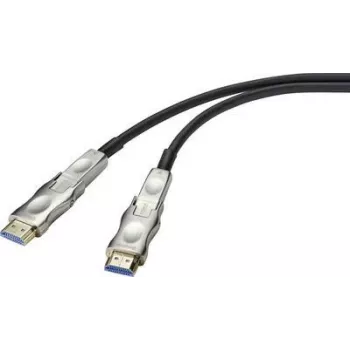 SpeaKa Professional HDMI adapterio laidas 20,00 m SP-9538580 PVC apvalkalas juodas [1x HDMI kištukas, HDMI kištukas D Micro - 1x HDMI kištukas, HDMI kištukas D Micro]