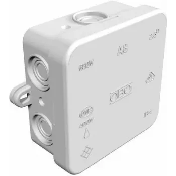 OBO BETTERMANN 2000016 Abžūrinė dėžė A8 75x75x36,2 mm šviesiai pilka (RAL 7035) IP55