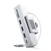 Satechi ST-UCICHS USB 3.2 Gen 1 Type-C dokas / prievadų replikatorius su USB-A, SD/MicroSD, sidabrinis
