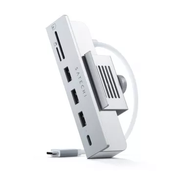 Satechi ST-UCICHS USB 3.2 Gen 1 Type-C dokas / prievadų replikatorius su USB-A, SD/MicroSD, sidabrinis