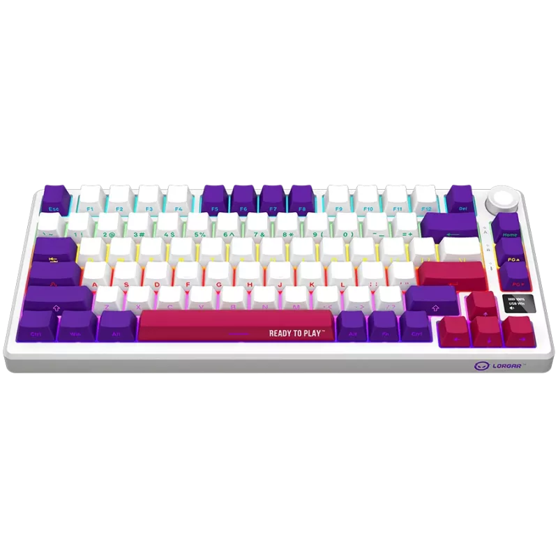 LORGAR KBP7075W belaidė 75% mechaninė žaidimų klaviatūra Pro, balta, EN išdėstymas