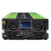 Qoltec Monolith įtampos keitiklis | Akumuliatoriaus įkroviklis | UPS | 2000 W | 4000 W | 12 V į 230 V | Grynas sinusas | LCD juodai žalias