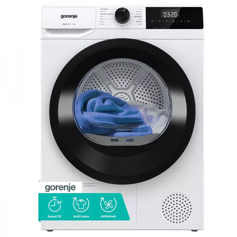 Gorenje G200 D2HNE7D/PL Priekinio pakrovimo džiovintuvas 7 kg baltas