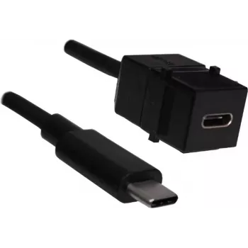Bachmann 917.121 plokščias modulis su USB-C jungtimi, matinė juoda