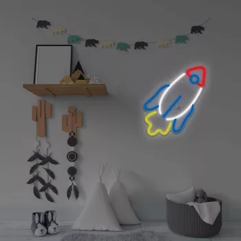 LED neoninė lemputė MANTA SNL91MT Style RAKETA – dekoratyvinis neoninis skydelis