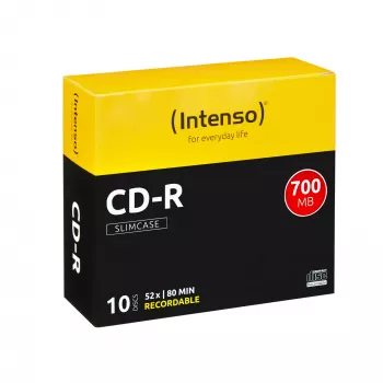 Intenso 10 x CD-R 700MB 80 min 40x plonuose dėkluose (1001622)