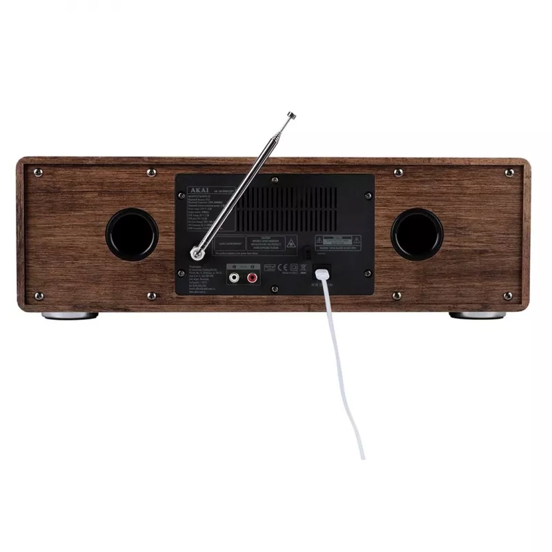 Mikro hi-fi sistema AKAI AM-100 RHAPSODY – kompaktiška garso sistema su stiprintuvu, CD ir USB atkūrimu