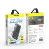 Awei PowerBank P10K 10000 mAh 22,5W Juoda/Juoda