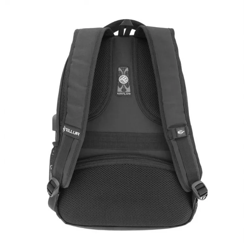 Kuprinė nešiojamam kompiuteriui Tellur Companion 15.6 colio su USB prievadu, Juoda