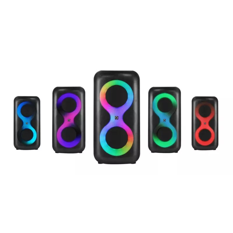 Nešiojamas muzikos centras MANTA SPK0401B100 Bluetooth garsiakalbis, 100 W galia, FM radijas, karaokė, įmontuota baterija, X-BASS