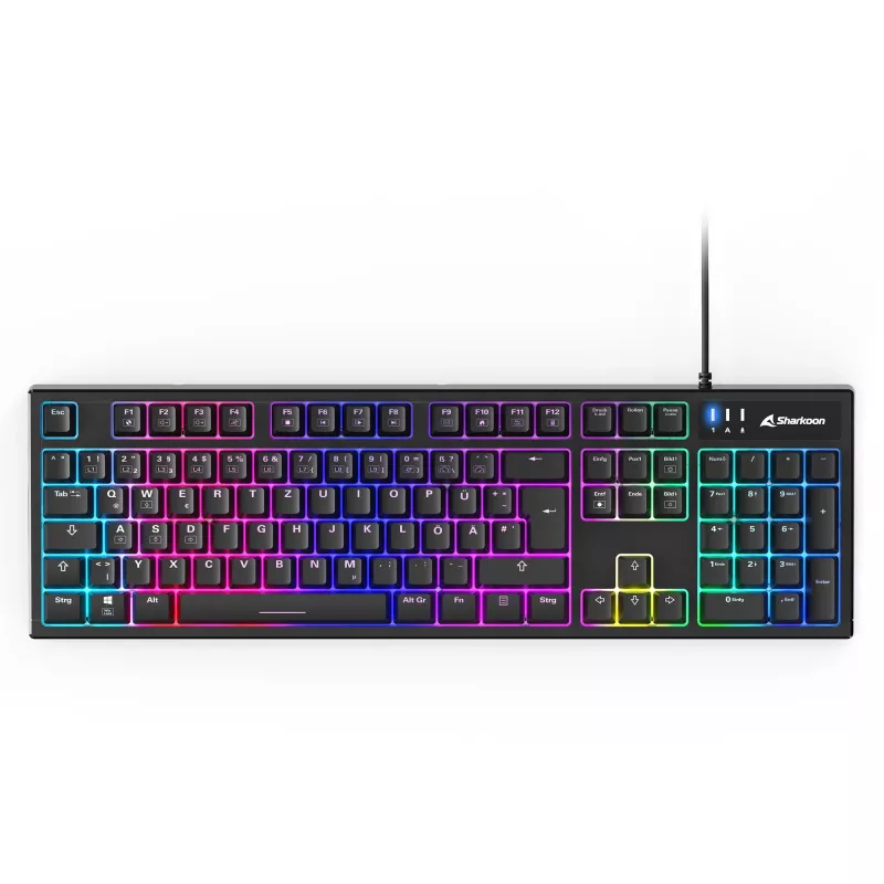 Žaidimų klaviatūros ir pelės rinkinys Sharkoon SKILLER SGB15 Combo DE (vokiškas išdėstymas)