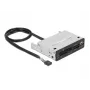 DeLOCK 91708 kortelių skaitytuvas USB 2.0 vidinis juodas pilkas CF SD MicroSD