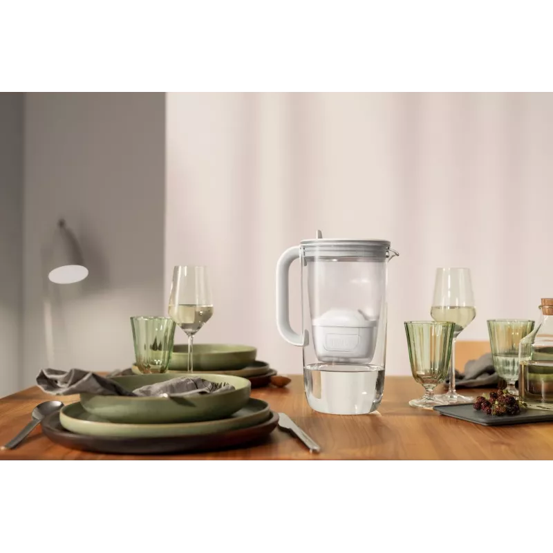 BRITA Glass+1 Maxtra Pro vandens filtro ąsotis pilka, 2,4 L / 1,5 L, su Maxtra Pro PP filtru
