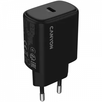 CANYON OnCharge 200 20W 1xPD EU juodas įkroviklis