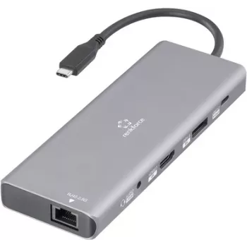 Renkforce USB-C dokavimo stotelė RF-DKS-905 10-in-1 8K PD 3.1, tinkama prekės ženklo dokavimo stotelėms (RF-6328190)