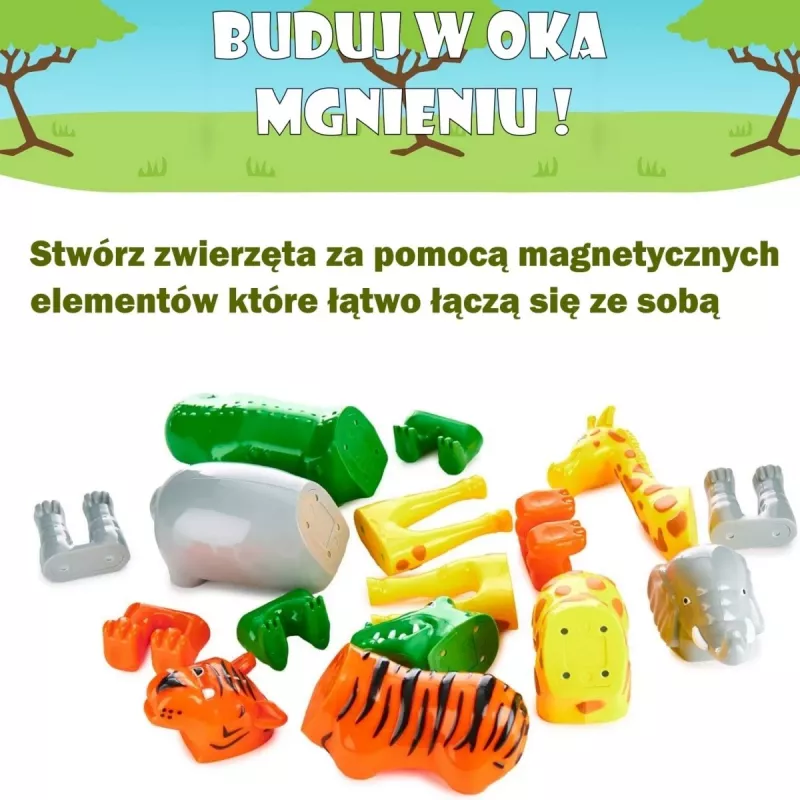 Popular Playthings Magnetiniai Gyvūnų Rinkinys Mix or Match Įvairiaspalvis