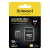 Intenso Performance microSDXC atminties kortelė 64GB UHS-I U1 / Class10 su SD adapteriu (3424490)