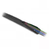 DeLOCK Braided Sleeve su užtrauktuku karščiui atspari 5 m x 50 mm juoda