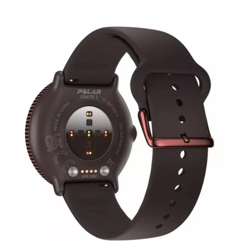 Polar Ignite 3 Titanium Brown Leather M/L – išmanusis laikrodis su titano apdaila ir rudu odiniu dirželiu