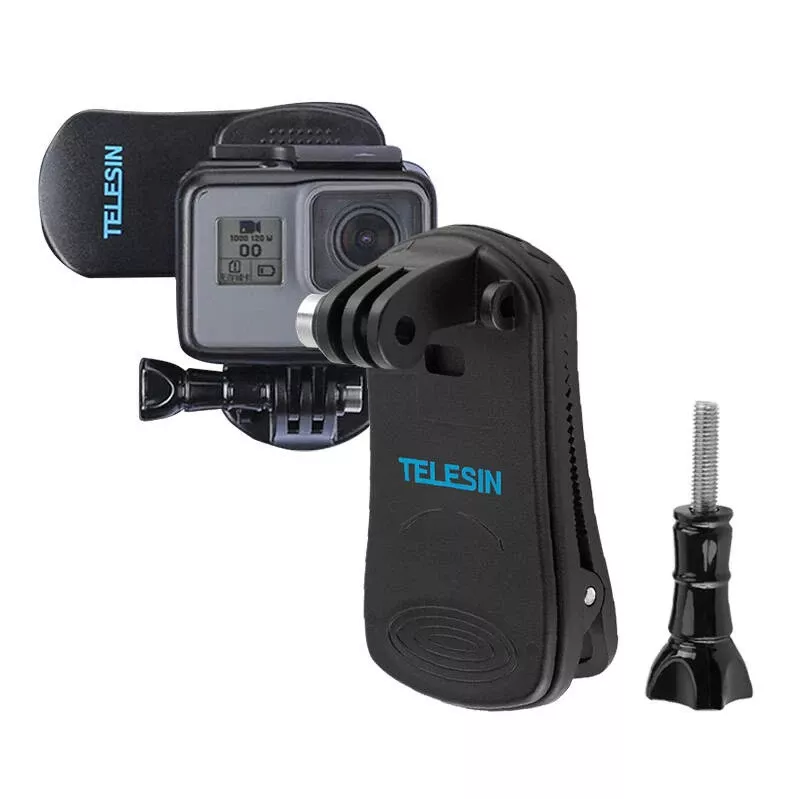 Telesin GP-JFM-003 laikiklis kuprinei veiksmo kameroms, universalus tvirtinimas prie diržų ir krepšių