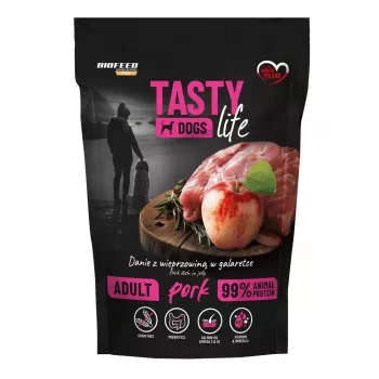 BIOFEED Tasty Dogs Life Pork šlapias šunų ėdalas - 500g