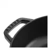 Sauté keptuvė ZWILLING STAUB BRAISERS apvali 28 cm, juoda, dugno skersmuo 22,2 cm